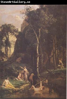 Jean Baptiste Camille  Corot Diane surprise an bain par Aceon (mk11)